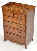Lot 872 - A George III mahogany chest of drawers, of...