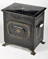 Lot 892 - A Victorian tole painted metal log bin, with...