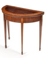 Lot 897 - A late Georgian mahogany, satinwood and poker...