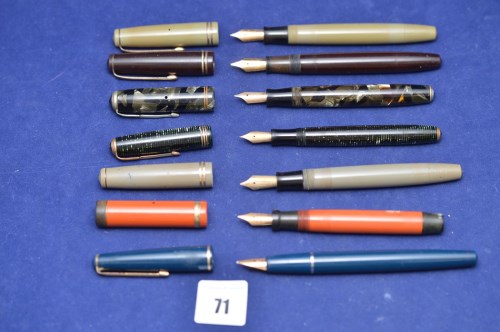 Lot 71 - Seven fountain pens by Parker, to include:...