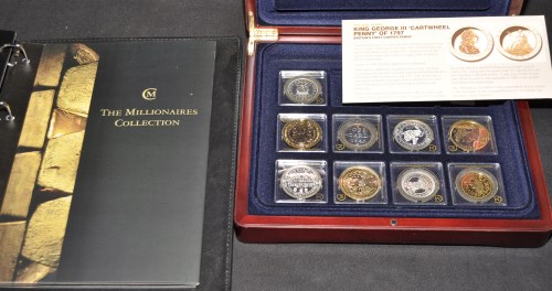 Lot 94 - ''The Millionaires Collection'', 9 silver...