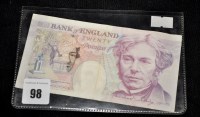 Lot 98 - Queen Elizabeth II £20 Bank of England Note...