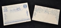 Lot 123 - An unused Queen Victoria Mulready 2D envelope;...
