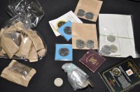 Lot 159 - Some copper and some silver coinage including...