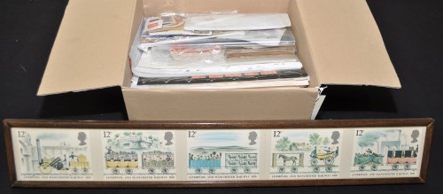 Lot 193 - A box containing World covers, postal cards,...