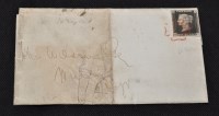 Lot 196 - 1840 1d Black on cover dated 1840, stamp 3...