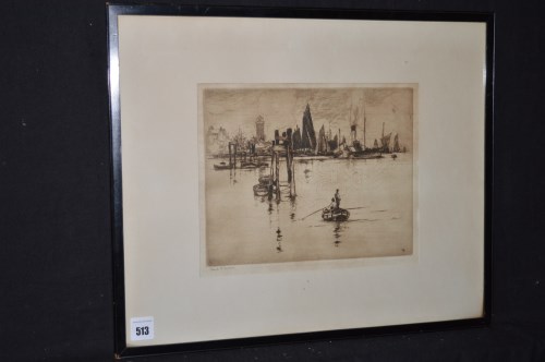 Lot 513 - An etching, by Frank Henry Mason - ''The...