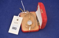 Lot 565 - An 18ct. yellow gold cased lady's cocktail...