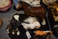 Lot 739 - Beswick ceramic horses, various. (5)