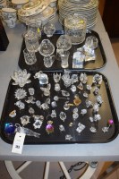 Lot 783 - Swarovski crystal ornaments and cut glass...