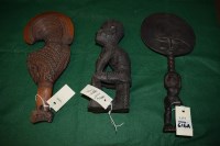 Lot 616A - Tribal artifacts, comprising: two African...