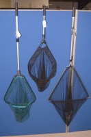 Lot 83 - Three modern landing nets, various, by Daiwa,...