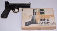Lot 147 - A Webley Junior .177 calibre air pistol, No....