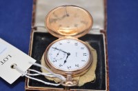 Lot 421 - A 9ct. yellow gold Federal Hunter pocket watch,...