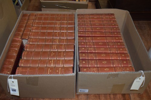 Lot 550 - Leather-bound books, comprising: 14 vols. of...