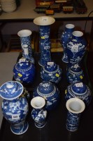 Lot 555 - Chinese 'Prunus and Hawthorn' pattern vases...