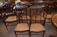 Lot 867 - Edwardian inlaid salon chairs in the Arts &...