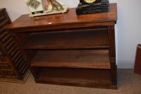 Lot 969 - A Victorian mahogany open bookcase with reeded...