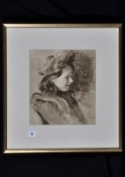 Lot 3 - Sybil Hutchinson - portrait of a young girl,...