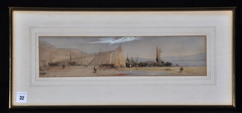 Lot 32 - Attributed to James Webb - ''Near Clovelley'',...