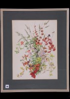 Lot 138 - Patience Arnold - study of wild flowers and...