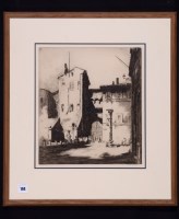 Lot 194 - Sidney Tushingham - a street in Sienna, signed,...