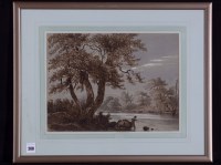 Lot 208 - 19th Century British School - trees by a river...