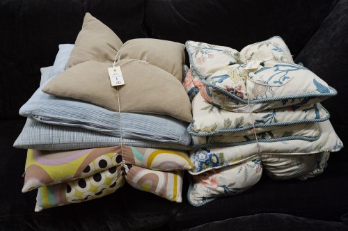 Lot 1 - Two bundles of miscellaneous cushions.
