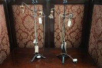 Lot 45 - A pair of modern wrought iron and copper Art...