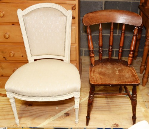 Lot 88 - A restored Regency style dining chair, with...