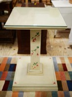 Lot 117 - A square pedestal table, the top with moulded...