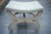 Lot 121 - A Regency style stool with rectangular concave...