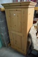 Lot 130 - A gent's pine wardrobe in Victorian style,...