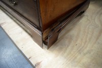 Lot 146 - A George III mahogany linen press cupboard,...