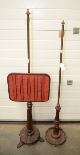 Lot 153 - An early 19th Century rosewood and brass pole...
