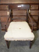 Lot 157 - A George III mahogany corner dining chair, the...