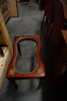 Lot 159 - Two similar 19th Century mahogany bidet stools,...