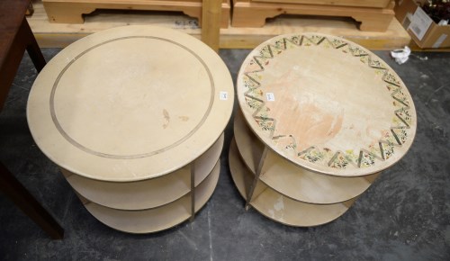 Lot 205 - A pair of mid 20th Century painted circular...