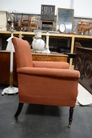 Lot 211 - A 19th Century armchair, the square-shaped...