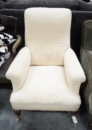 Lot 242 - A gent's Victorian armchair, the upholstered...