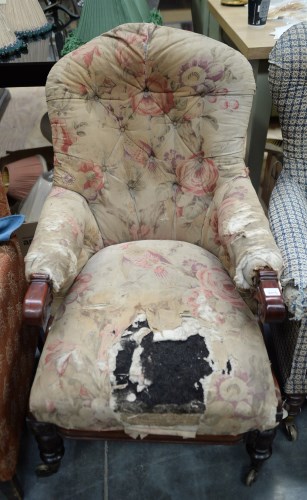 Lot 245 - A George IV easy reclining armchair, the...