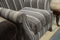 Lot 248 - A pair of modern armchairs upholstered in...