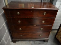 Lot 263 - A George III mahogany chest of drawers, the...