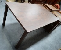 Lot 296 - A modern stained wood rectangular dining table,...