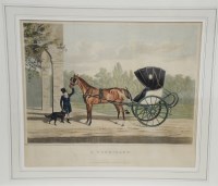 Lot 306 - A coloured print titled 'A Cabriolet', 36 x...