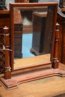 Lot 315 - A Victorian mahogany swing frame toilet mirror,...