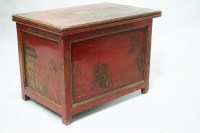 Lot 331 - A late 19th/early 20th Century red lacquered...