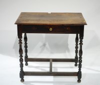 Lot 340 - A mid 18th Century oak side table, with...
