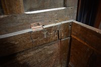 Lot 341 - A late 17th Century panelled oak coffer with...