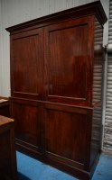 Lot 348 - A 19th Century mahogany cabinet, with stepped...